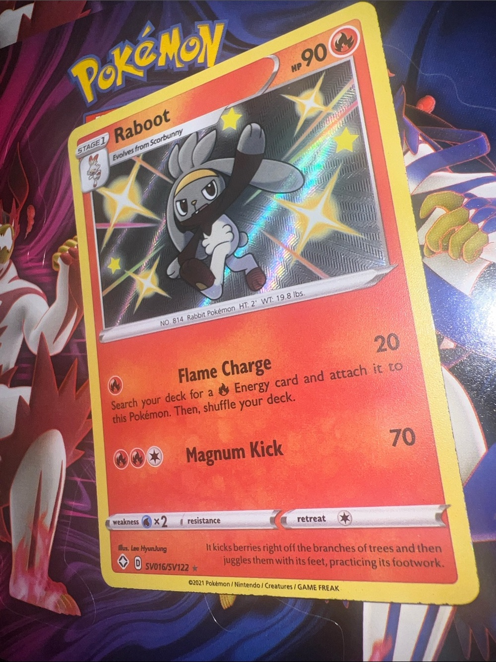 Pokemon Raboot Holo Red Yellow Trading Card - Picture 4 of 9